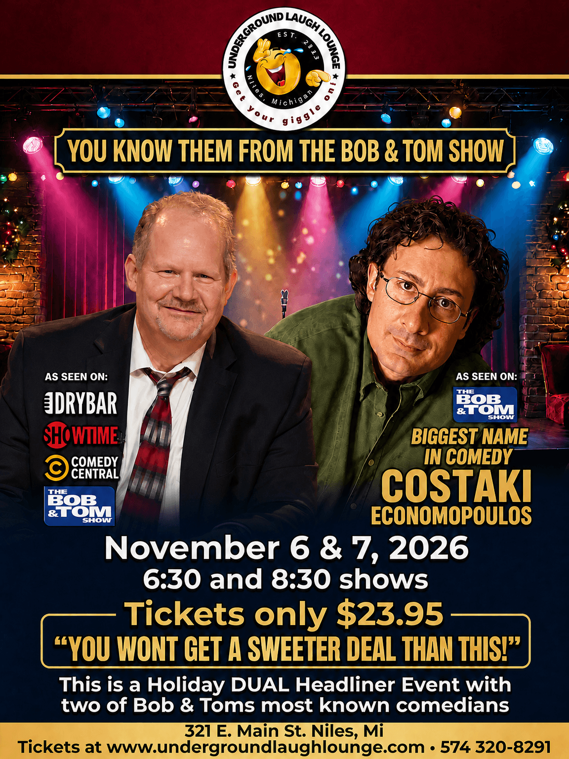 BOB ZANY & COSTAKI 2026 FLYER